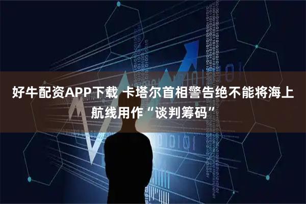 好牛配资APP下载 卡塔尔首相警告绝不能将海上航线用作“谈判筹码”